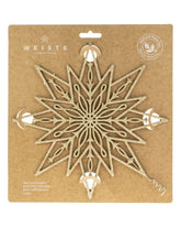 Filigree Topstjerne til Juletræ – 25 cm Guld m. Bio Glitter